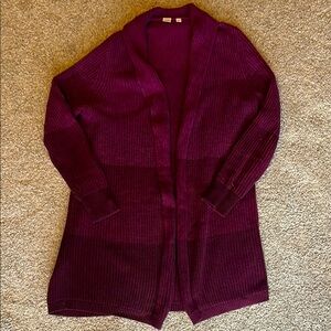 Women's Purple Sweater Cardigan